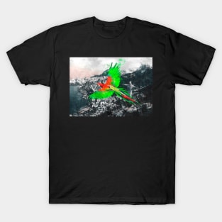 Parrot over the Rio de Janeiro sketch T-Shirt